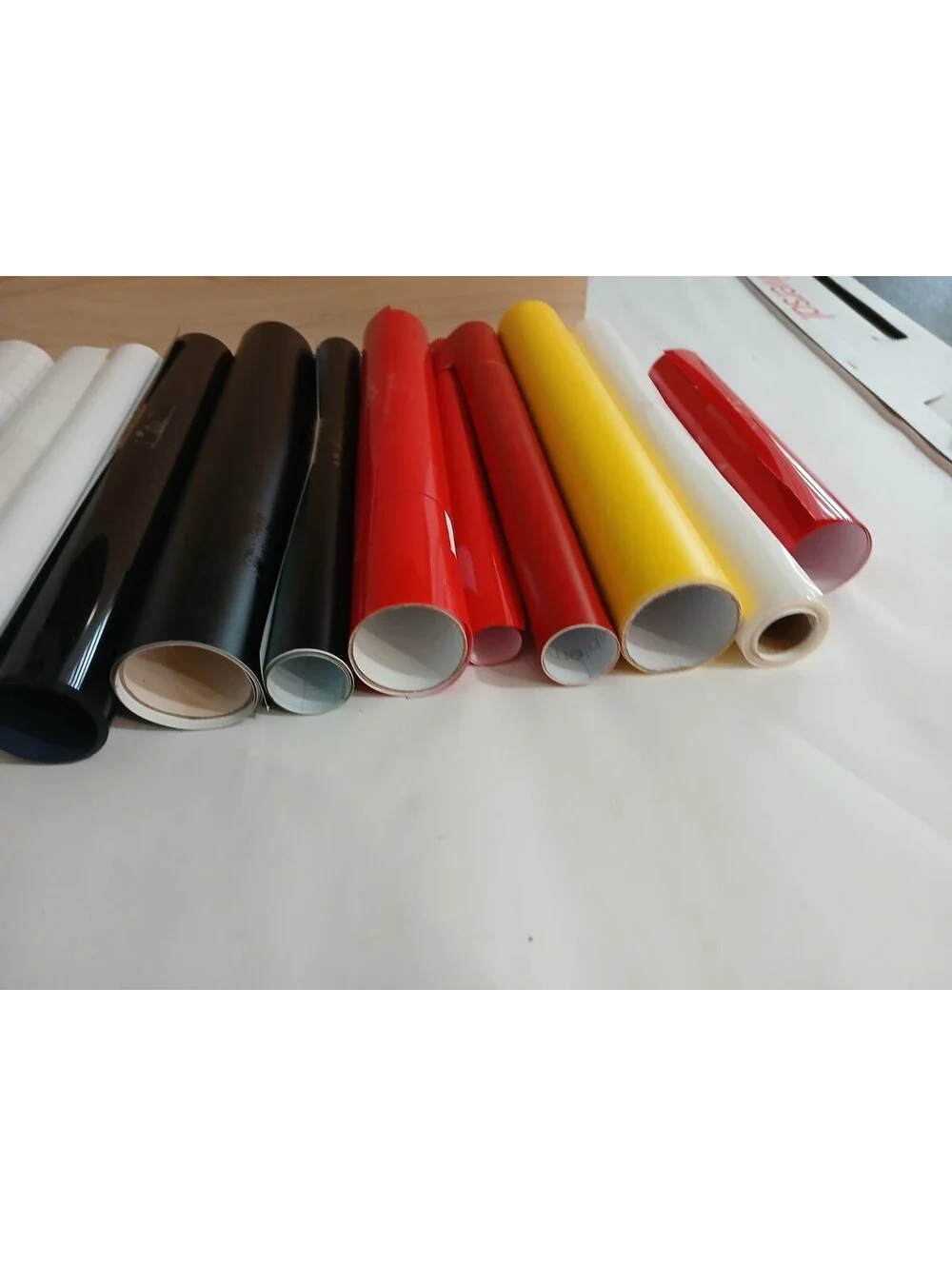Cricut Vinyl Rolls Lot Various Sizes Colors Red Black Yellow